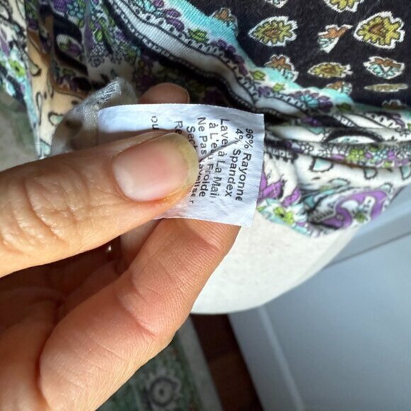 Anthropologie Weston Wear Paisley Cowl Neck Top Size Small - Picture 3 of 6